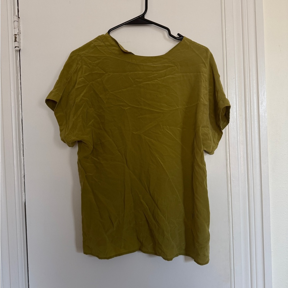 Silk short sleeve top